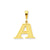 Initial A Charm in 14k Gold