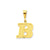 Initial B Charm in 14k Gold