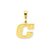 Initial C Charm in 14k Gold