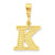 14k Gold Initial K Charm hide-image