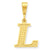 14k Gold Initial L Charm hide-image