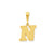 Initial N Charm in 14k Gold