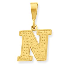 14k Gold Initial N Charm hide-image