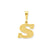 Initial S Charm in 14k Gold