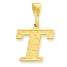 14k Gold Initial T Charm hide-image