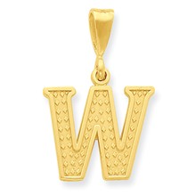 14k Gold Initial W Charm hide-image