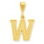 14k Gold Initial W Charm hide-image