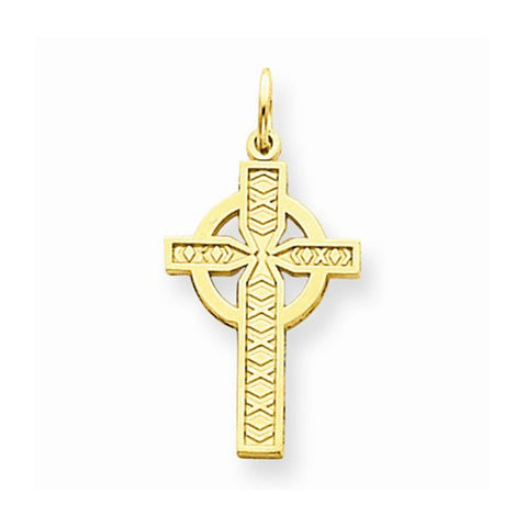 14k Gold Celtic Cross Pendant, Fine Pendants for Necklace