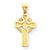 14k Gold Celtic Cross Charm hide-image