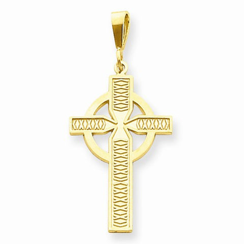 14k Gold Celtic Cross Pendant, Pretty Pendants for Necklace