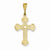 14k Gold Budded Cross Pendant, Stylish Pendants for Necklace