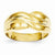 14k Yellow Gold Polished Twisted Dome Ring