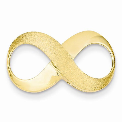 14k Gold Figure Eight Polished Chain Slide Pendant, Pendants for Necklace