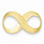 14k Gold Figure Eight Polished Chain Slide Pendant, Pendants for Necklace