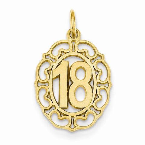 14k Gold #18 Oval Pendant, Pendants for Necklace