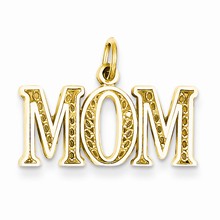 14k Gold Mom Charm hide-image