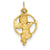 14k Gold Satin Angel w/Trumpet Charm hide-image