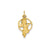 Satin Angel w/Trumpet Charm in 14k Gold