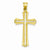 14k Gold Diamond -Cut & Satin Cross Pendant, Pendants for Necklace