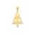 Diamond-cut Christmas Tree Charm in 14k Gold