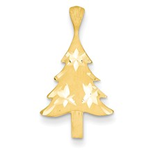 14k Gold Diamond-cut Christmas Tree Charm hide-image