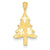 14k Gold Diamond-cut Christmas Tree Charm hide-image
