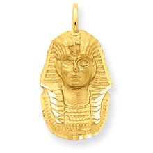 14k Gold Satin D/C King Tut Charm hide-image