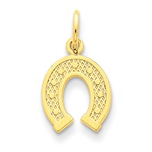 14k Gold Horseshoe Charm hide-image
