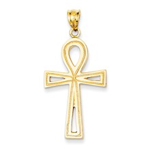 14k Gold Ankh Cross Charm hide-image