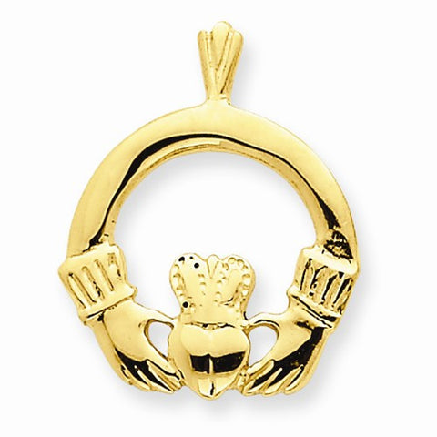 14k Gold Claddagh Pendant, Stylish Pendants for Necklace