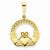 14k Gold Claddagh Pendant, Classy Pendants for Necklace