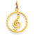 14k Gold Treble Clef Charm hide-image