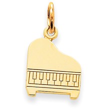 14k Gold Piano Charm hide-image