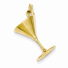 14k Gold Martini Glass Charm hide-image