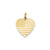 Flag Heart Charm in 14k Gold