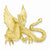14k Gold Dragon Slide Pendant, Pendants for Necklace