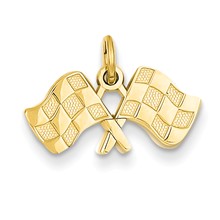 14k Gold Racing Flags Charm hide-image