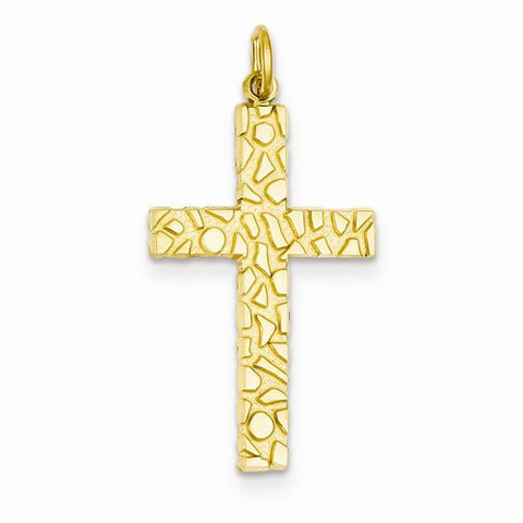 14k Gold Nugget Style Cross pendant, Beautiful Pendants for Necklace