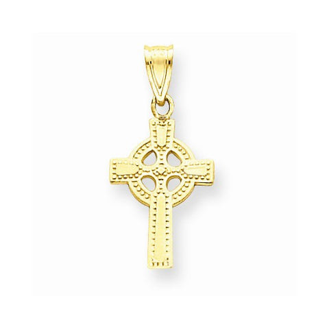 14k Gold Celtic Cross Pendant, Fine Pendants for Necklace