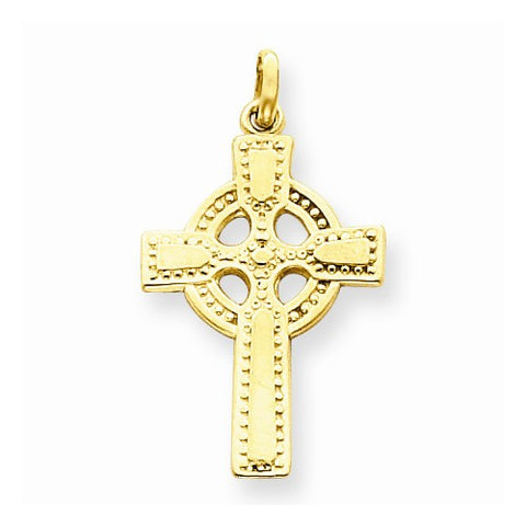 14k Gold Celtic Cross Pendant, Pretty Pendants for Necklace