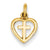 14k Gold Cross in Heart Charm hide-image