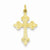 14k Gold Fleur De Lis Cross pendant, Dazzling Pendants for Necklace