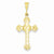 14k Gold Budded Cross Pendant, Beautiful Pendants for Necklace