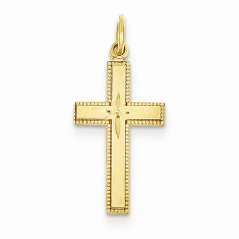 14k Gold Diamond-cut Cross pendant, Delightful Pendants for Necklace