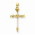 14k Gold Polished Nail Cross Pendant, Pendants for Necklace