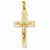 14k Gold Polished Crucifix Pendant, Fine Pendants for Necklace