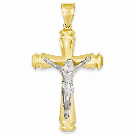 14k Gold Two-tone Crucifix Pendant, Pendants for Necklace