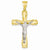 14k Gold Two-tone Crucifix Pendant, Pendants for Necklace