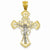 14k Gold Two-tone Diamond-cut Crucifix pendant, Appealing Pendants for Necklace