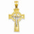 14k Gold INRI Celtic Crucifix pendant, Pretty Pendants for Necklace